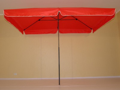  Зонт прямоугольный уличный 2х3 метра КРАСНЫЙ Зонт уличный размер 200 на 300 см. На шести спицах. Диаметр стойки 32 мм Высота зонта регулируется от 1,8 м - до 2,6 м